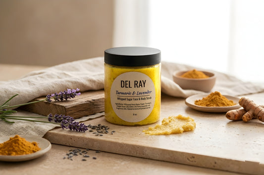 Turmeric Face and Body- Foaming Whipped Sugar Scrub(8oz)