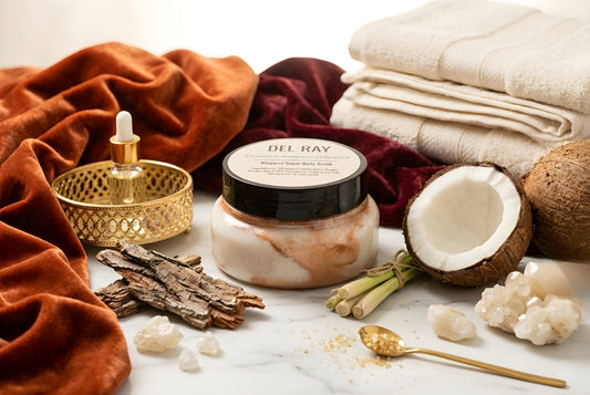 Coconut Lemongrass Cedarwood- Foaming Whipped Sugar Scrub (5oz)