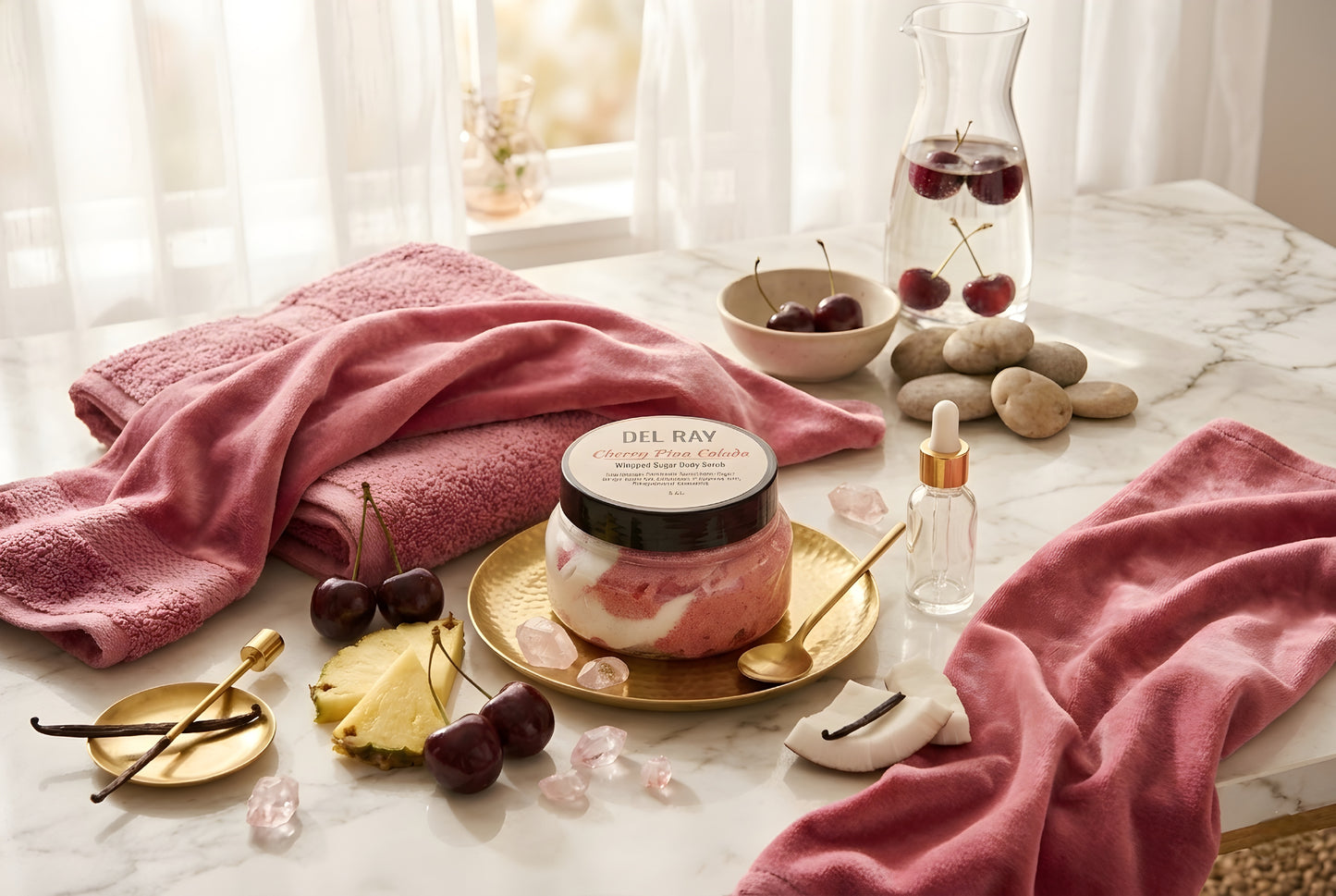 Cherry Pina Colada- Foaming Whipped Sugar Scrub(5oz)